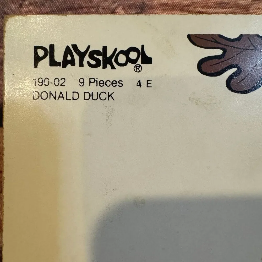 Playskool 190-02 Donald Duck 9-Piece Wooden Puzzle Vintage Disney USA Chip Dale
